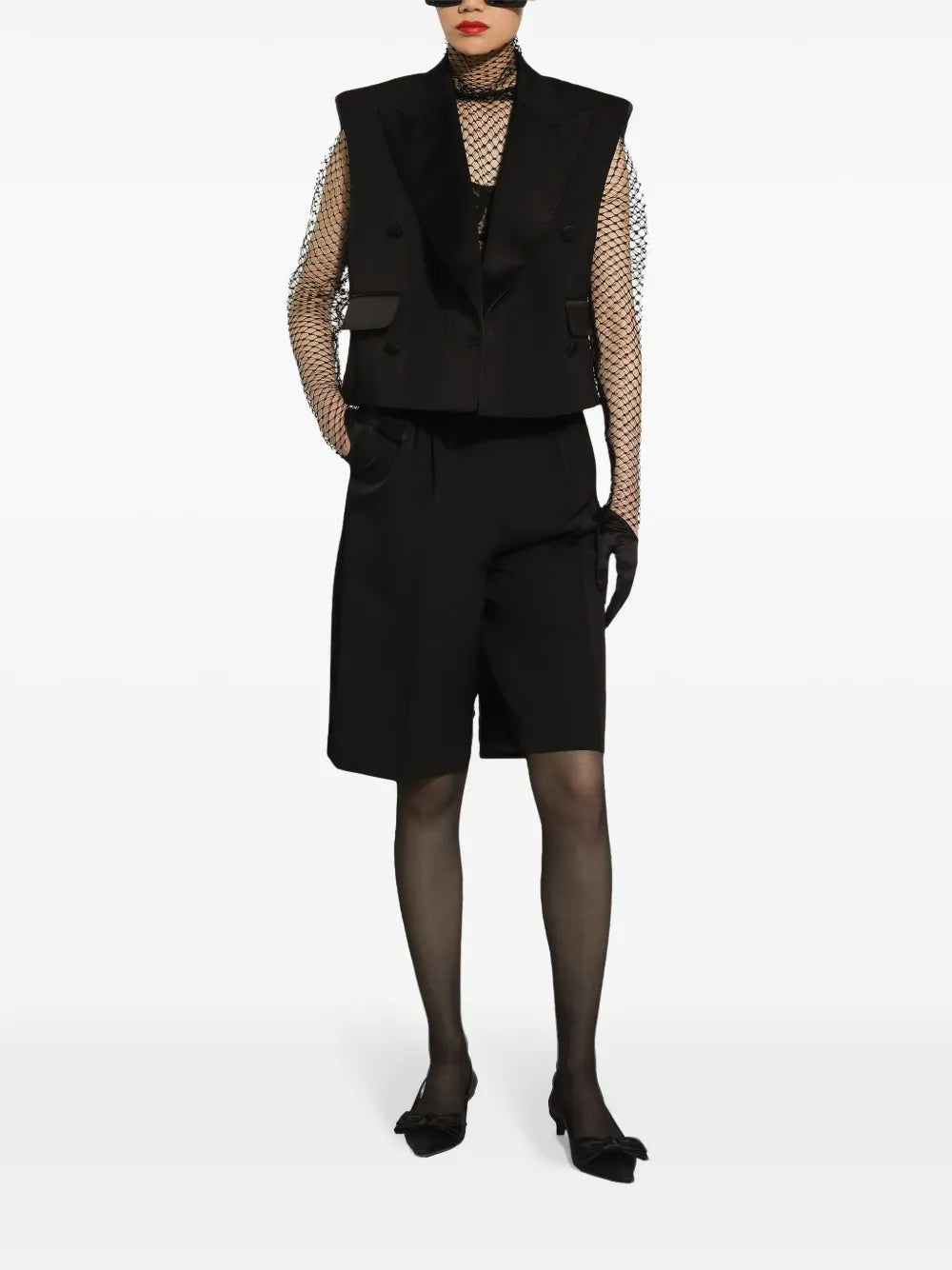 Double-Breasted Gabardine Gilet