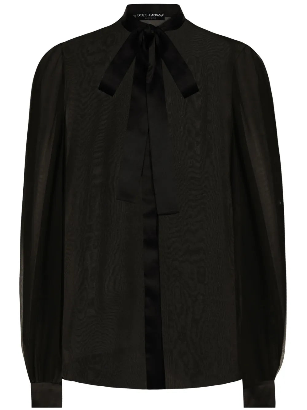 Pussy-Bow Silk Shirt
