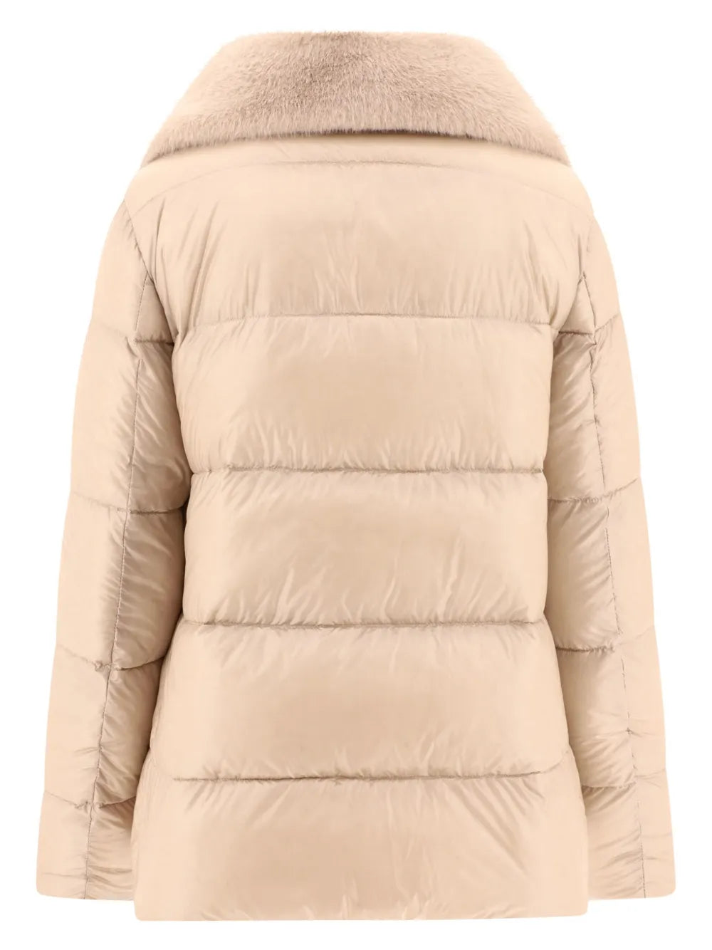 Faux-Fur Collar Quilted Jacket