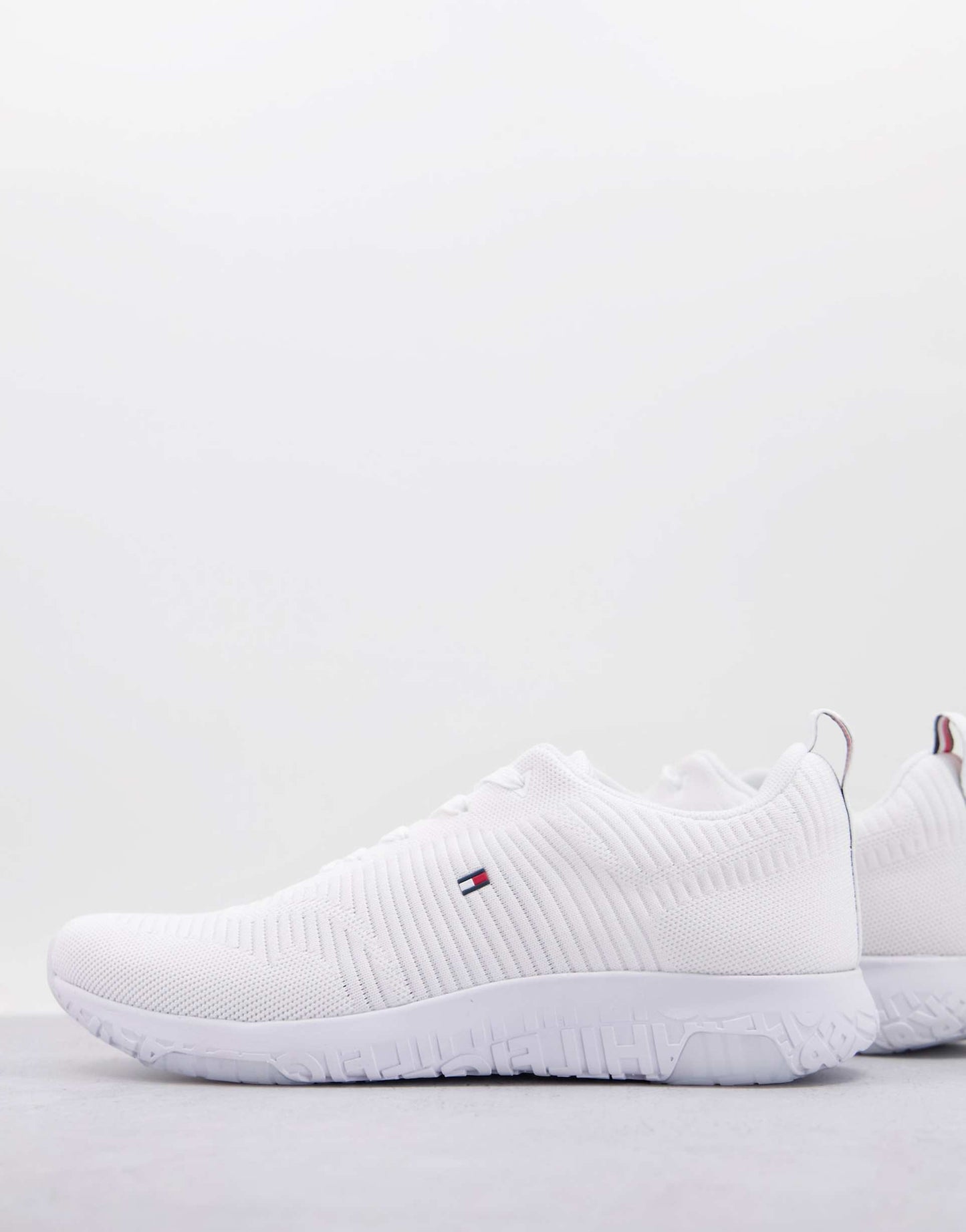 Knit Runner Trainer With Small Flag Logo