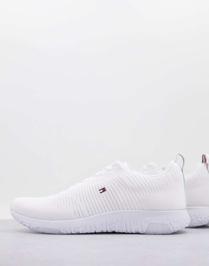 Knit Runner Trainer With Small Flag Logo