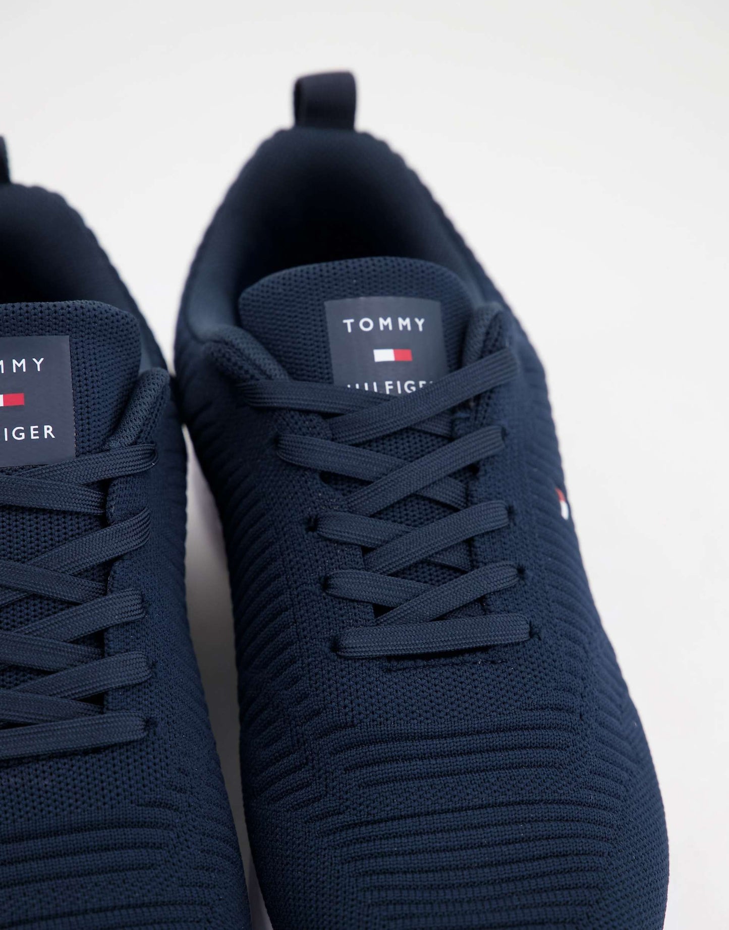 Knit Runner Trainer With Small Flag Logo