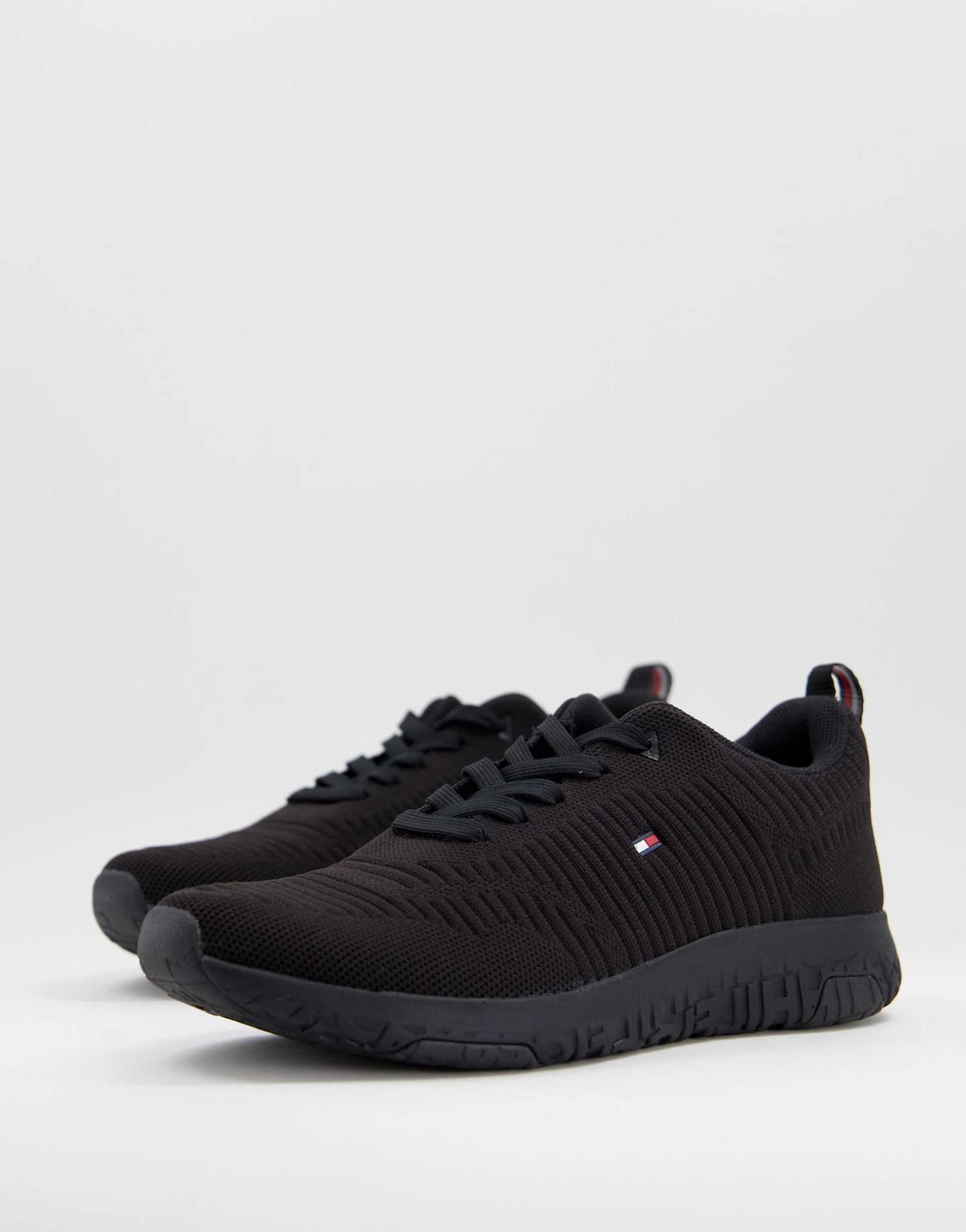 Knit Runner Trainer With Small Flag Logo