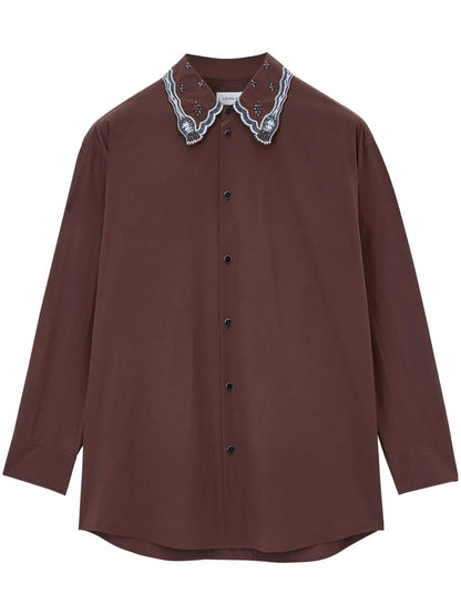 Embroidered Collar Shirt