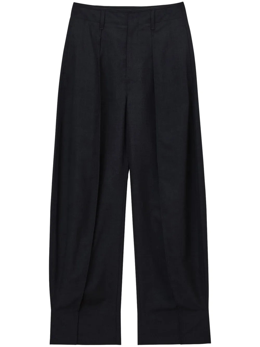 Curved-Leg Tailored Trousers