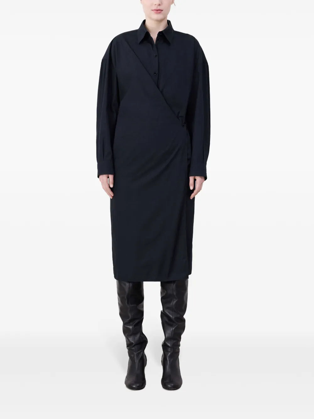 Twist-Detailing Midi Dress