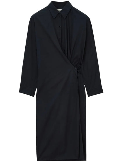Twist-Detailing Midi Dress