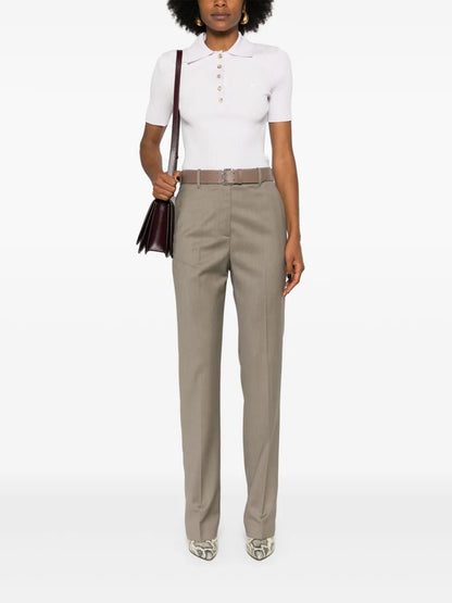 Virgin Wool Straight Trousers