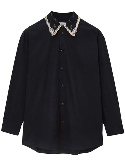 Embroidered Collar Shirt