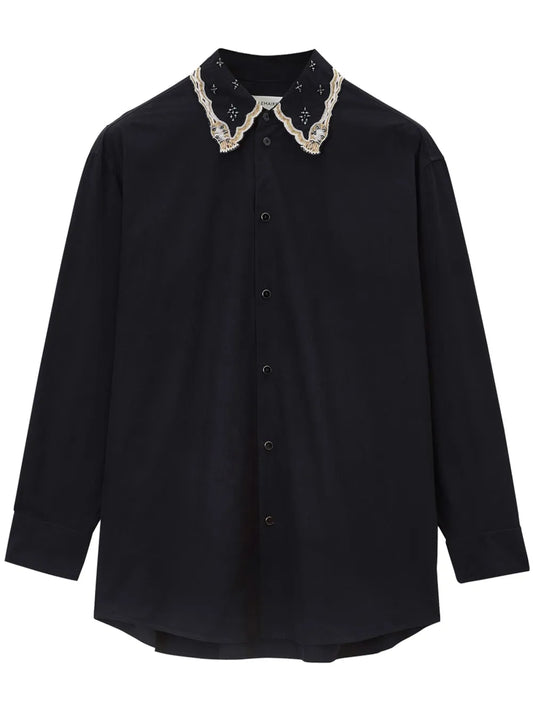 Embroidered Collar Shirt