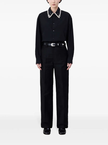 Embroidered Collar Shirt