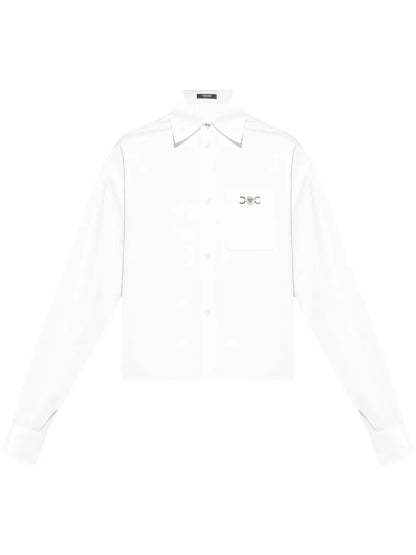Medusa-Plaque Cotton Shirt
