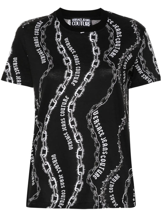Chain Couture-Print T-Shirt