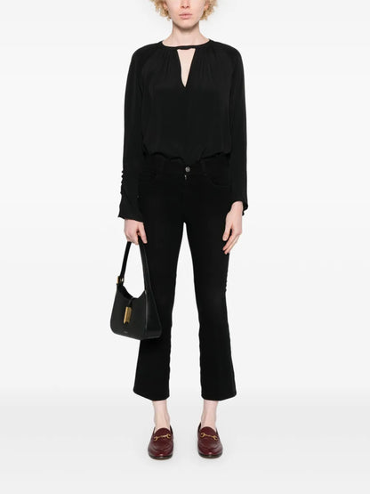 Bootcut Cropped Jeans