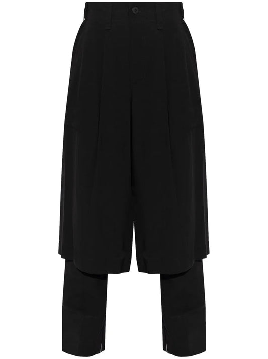 High-Waisted Layered Trousers