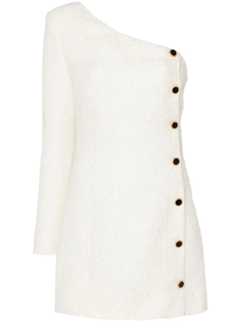 Sequined One-Sleeve Mini Dress