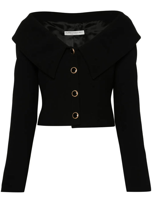 Off-Shoulder Wool Blazer