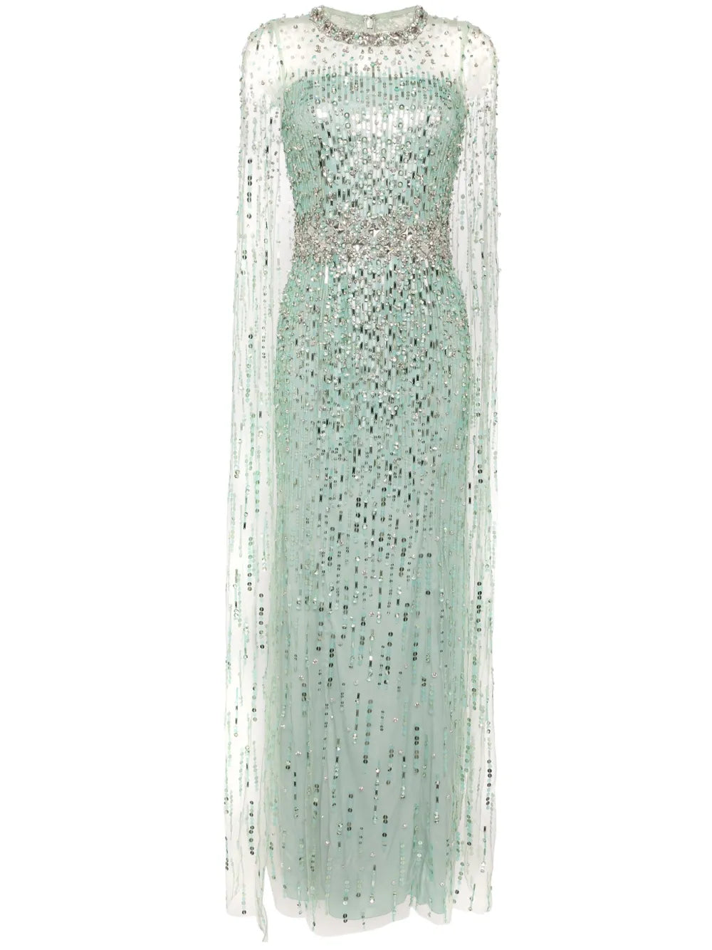 Lux Crystal-Embellished Sequinned Gown