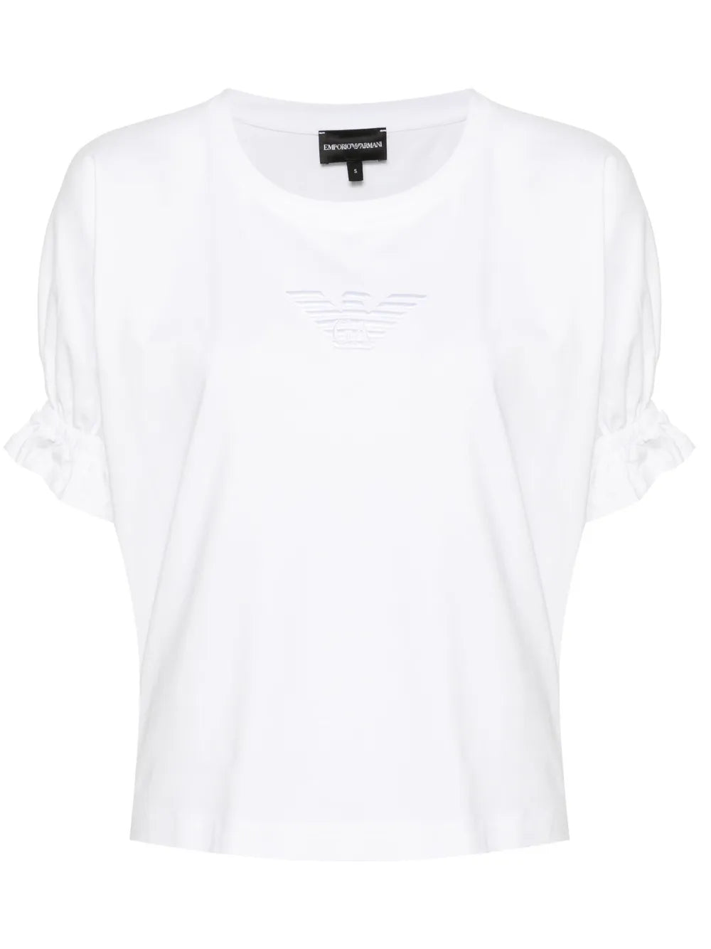 Logo-Embroidered Elasticated-Cuffs T-Shirt