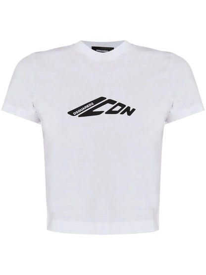 Logo-Printed Cropped T-Shirt