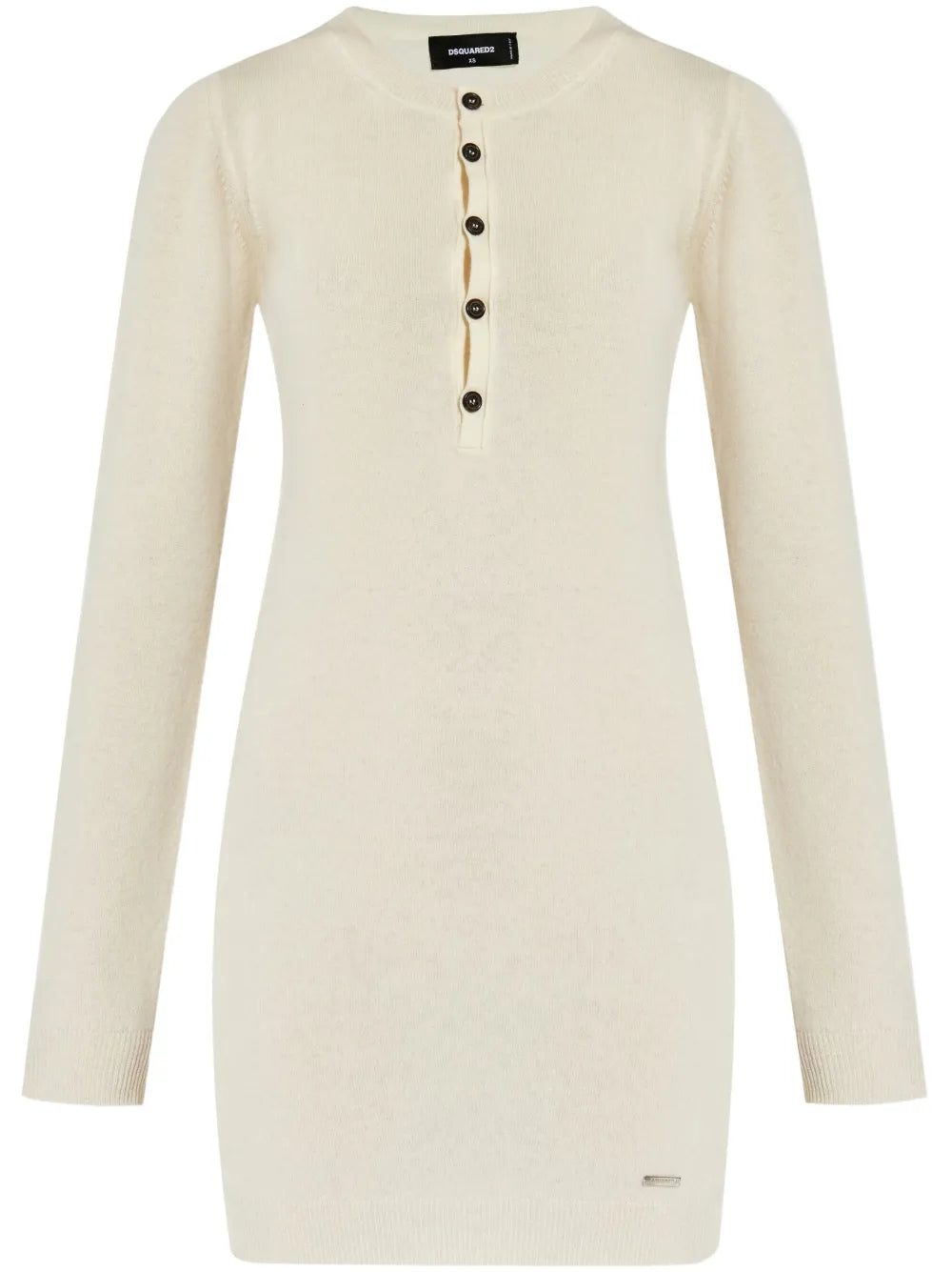 Fine-Knit Wool Minidress