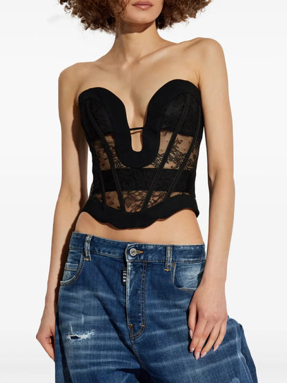 Lace-Panelled Classic Corset