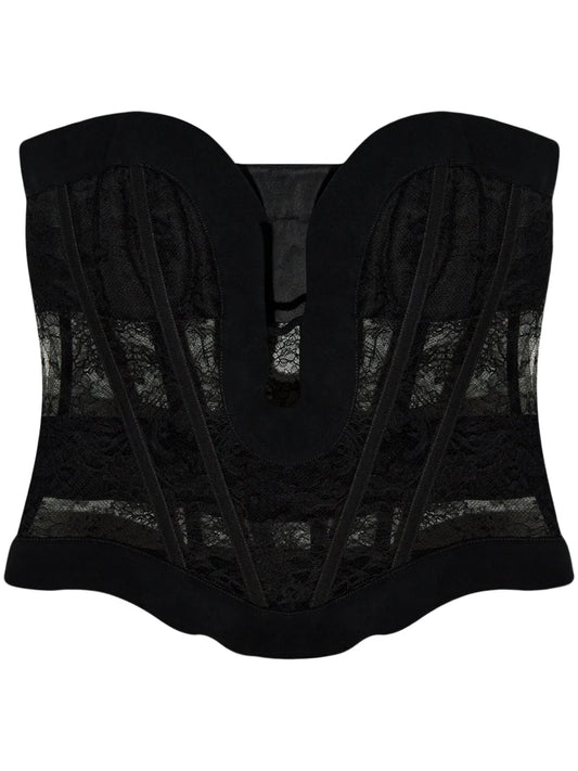 Lace-Panelled Classic Corset