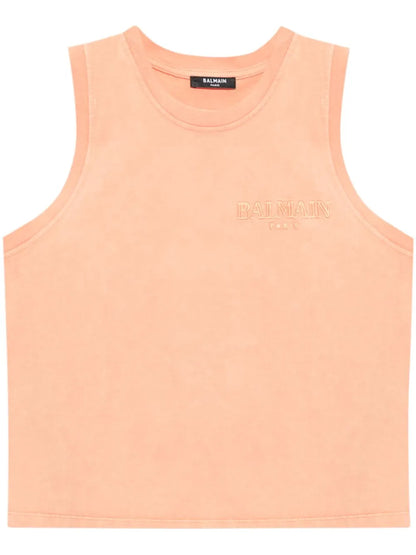 Logo-Embroidered Cotton Vest