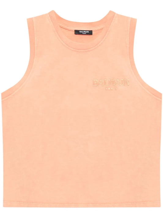 Logo-Embroidered Cotton Vest