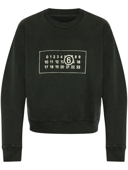Signature-Numbers Cotton Sweatshirt
