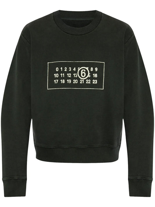 Signature-Numbers Cotton Sweatshirt