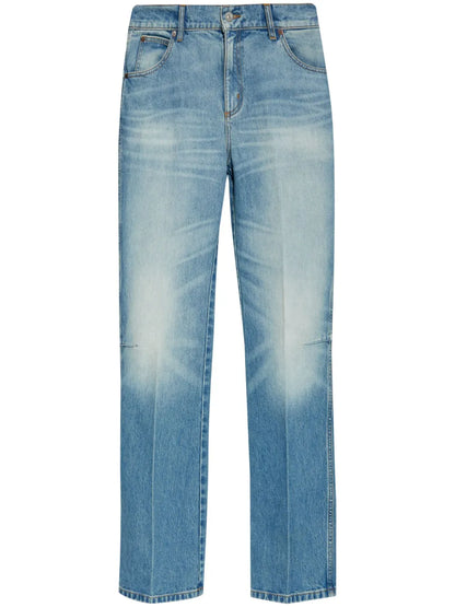 High-Rise Straight-Leg Jeans
