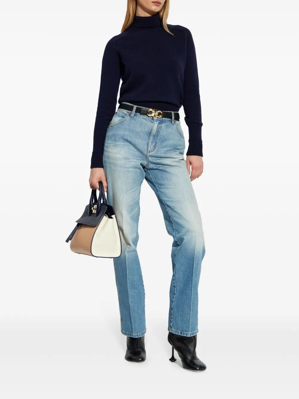 High-Rise Straight-Leg Jeans