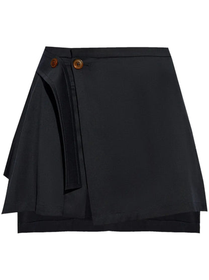 Meghan Asymmetric Virgin Wool Skirt