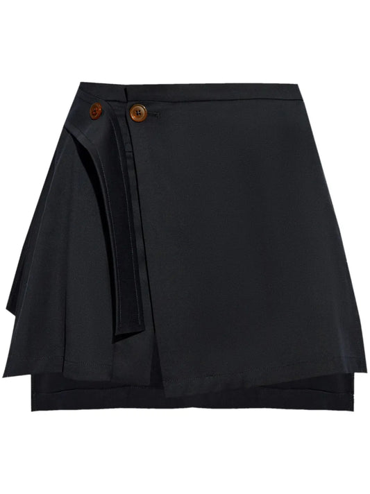 Meghan Asymmetric Virgin Wool Skirt
