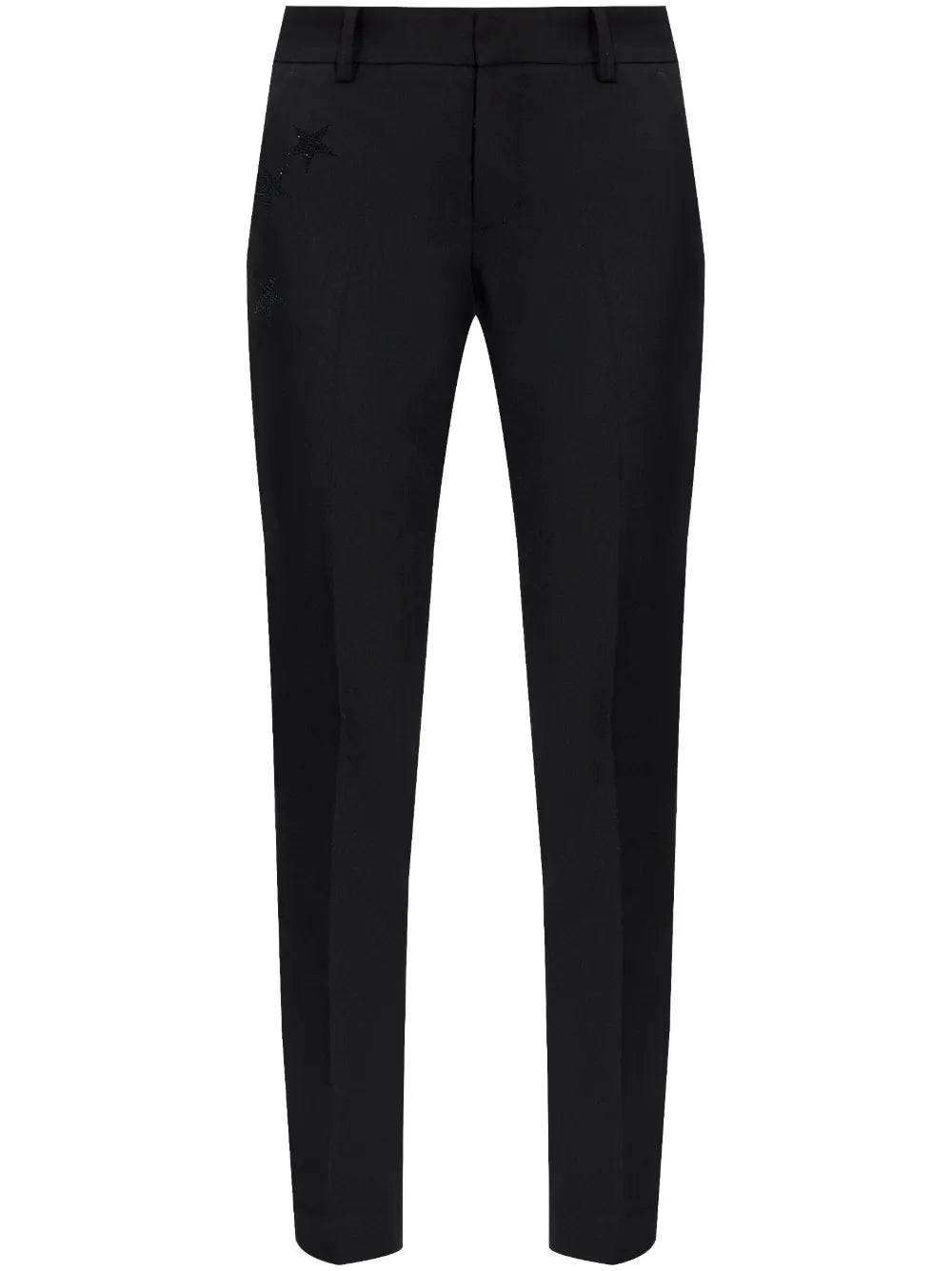 Logo Embellished Mid-Rise Skinny Trousers