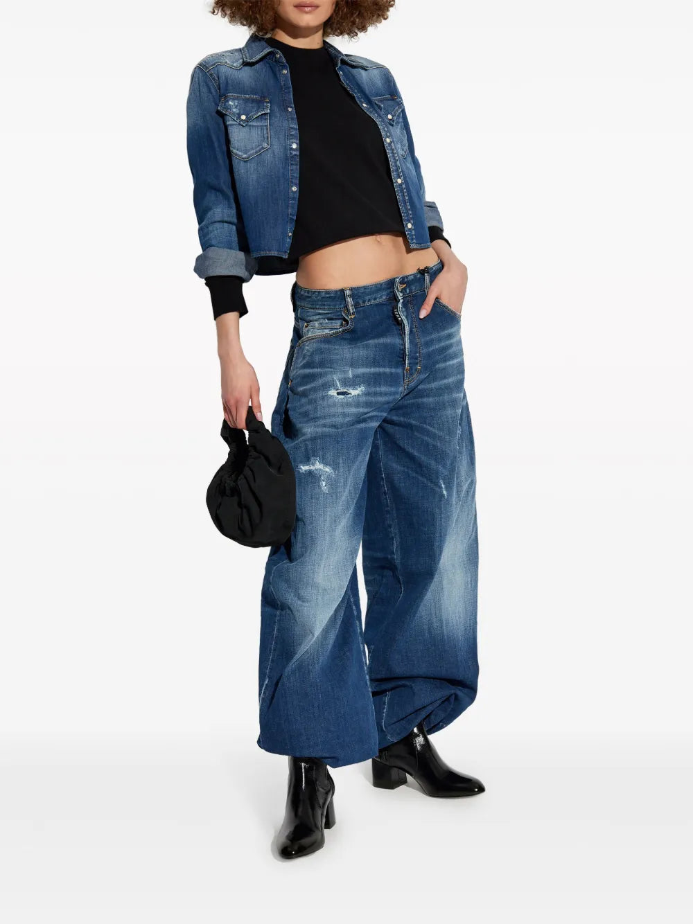 Logo Patch Round Neck Jumper