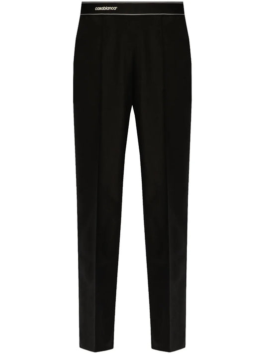 Pressed-Crease Virgin Wool Trousers