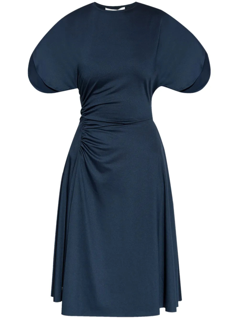 Draped-Detail Midi Dress