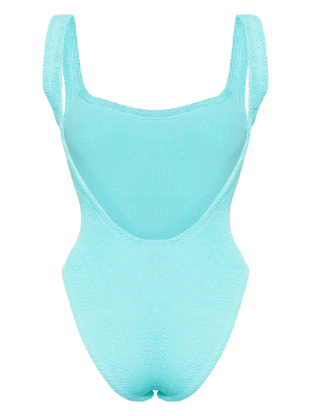 Square-Neck Crinkled Swimsuit