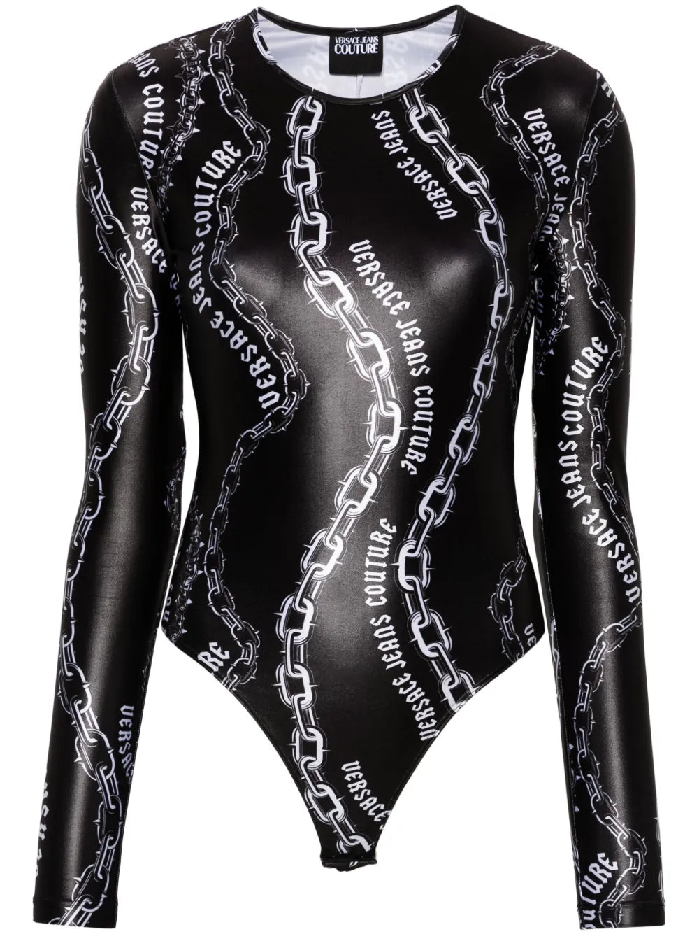 Chain Couture-Print Bodysuit