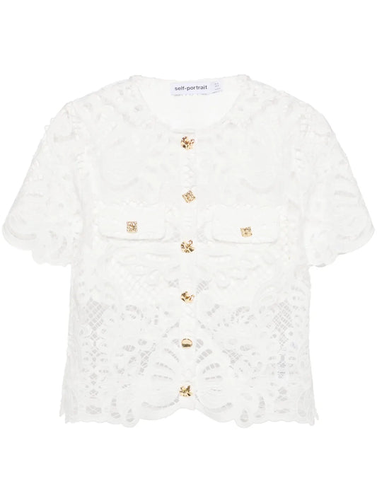Guipure-Lace Shirt