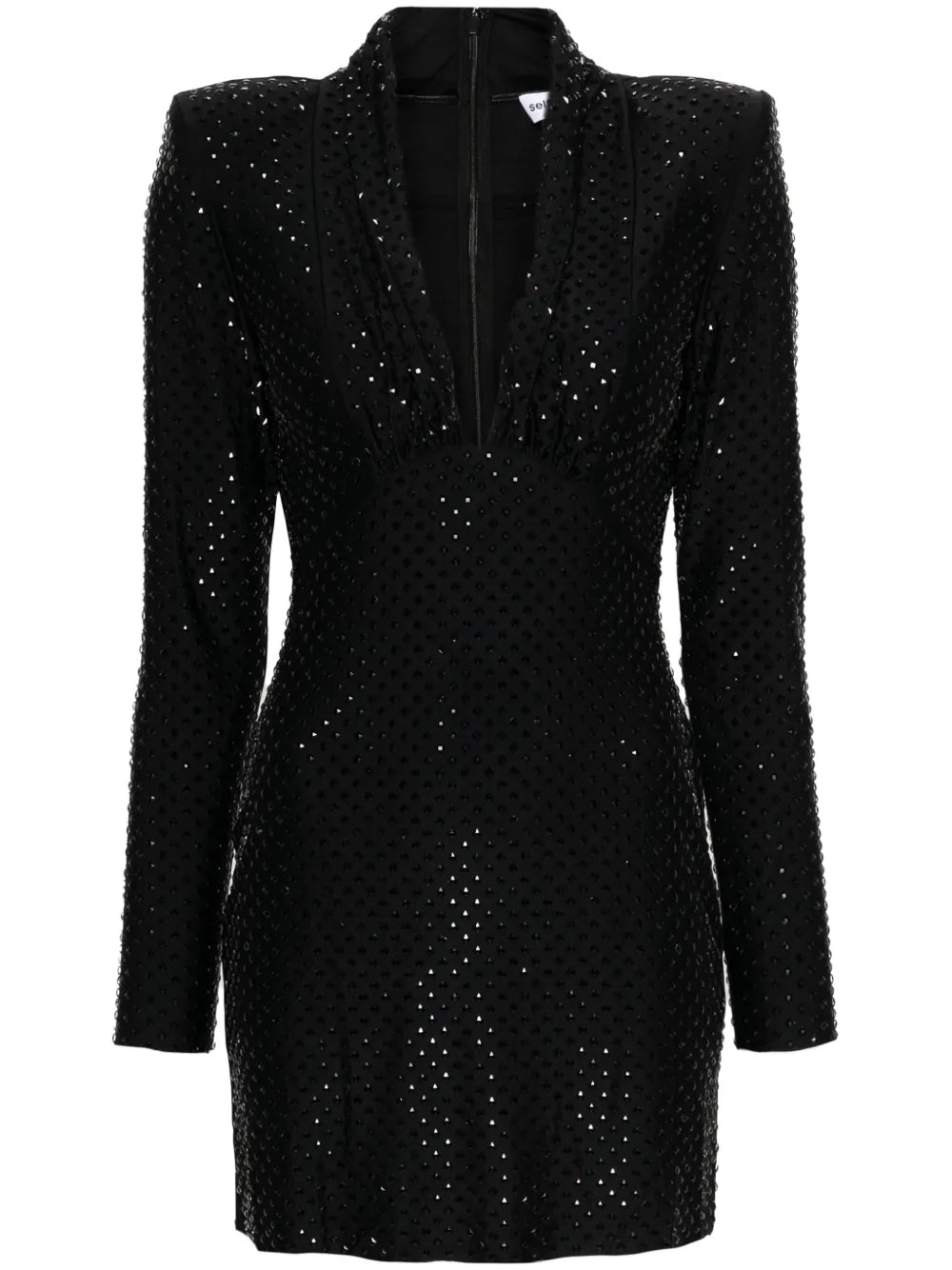 Rhinestone-Embellished Mini Dress