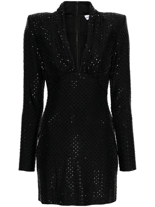 Rhinestone-Embellished Mini Dress