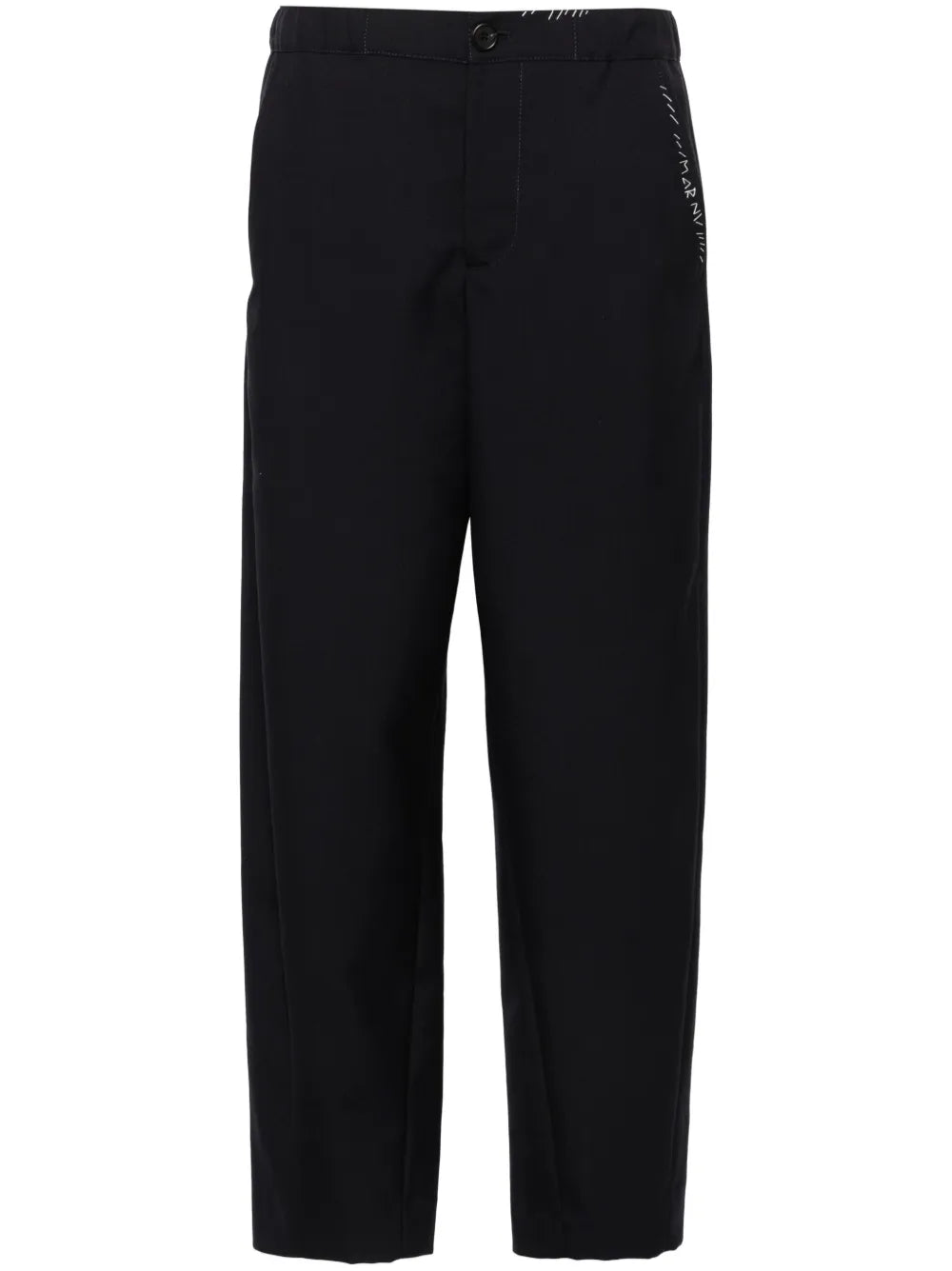 Virgin Wool Tapered Trousers