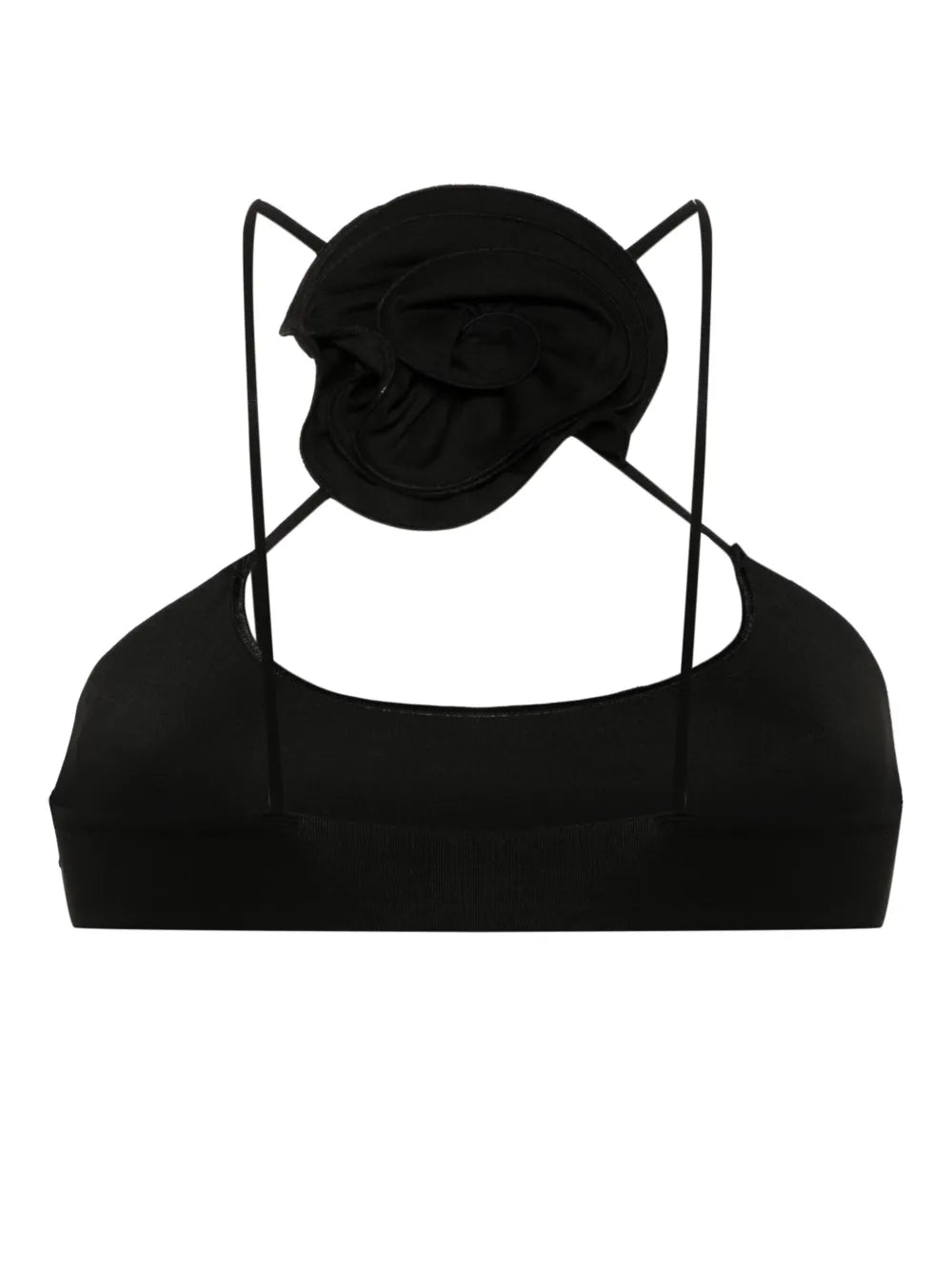 Petra Floral-Appliqué Bikini Top