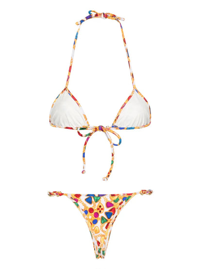 Geometric-Print Bikini