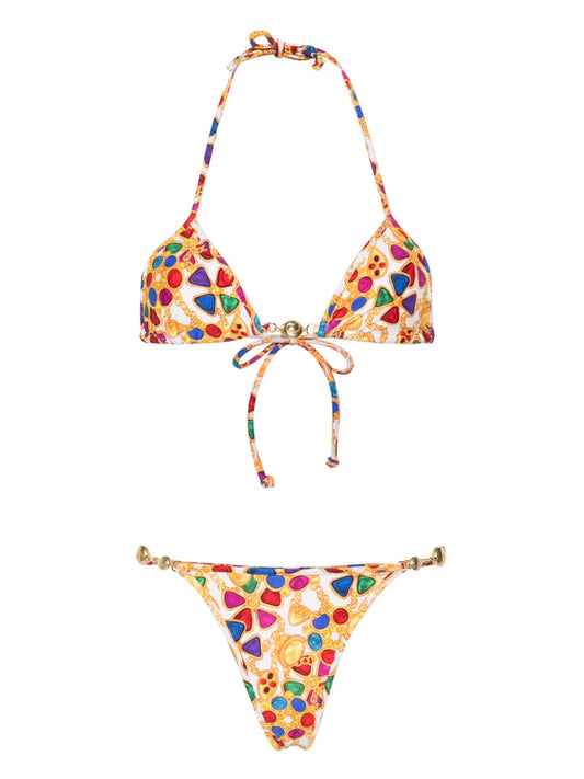 Geometric-Print Bikini