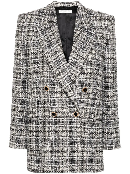 Double-Breasted Tweed Blazer