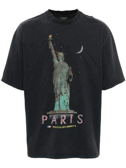 Paris Liberty Distressed T-Shirt